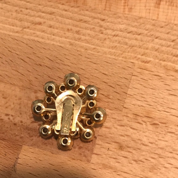 vintage iridescent crystals in a snowflake setting - Picture 2 of 2